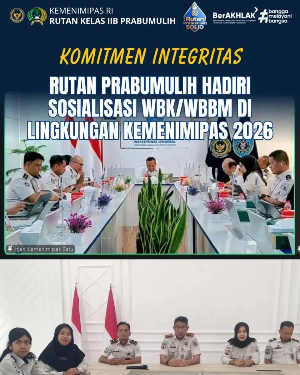 Perkuat Reformasi Birokrasi, Rutan Prabumulih Sosialisasikan Zona Integritas