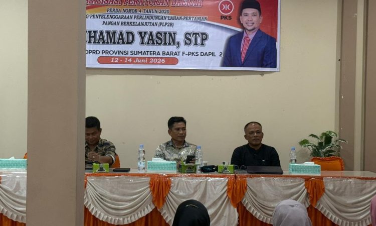 Sosper, M Yasin Dorong Perlindungan Lahan Pertanian demi Perkuat Ketahanan Pangan Sumbar